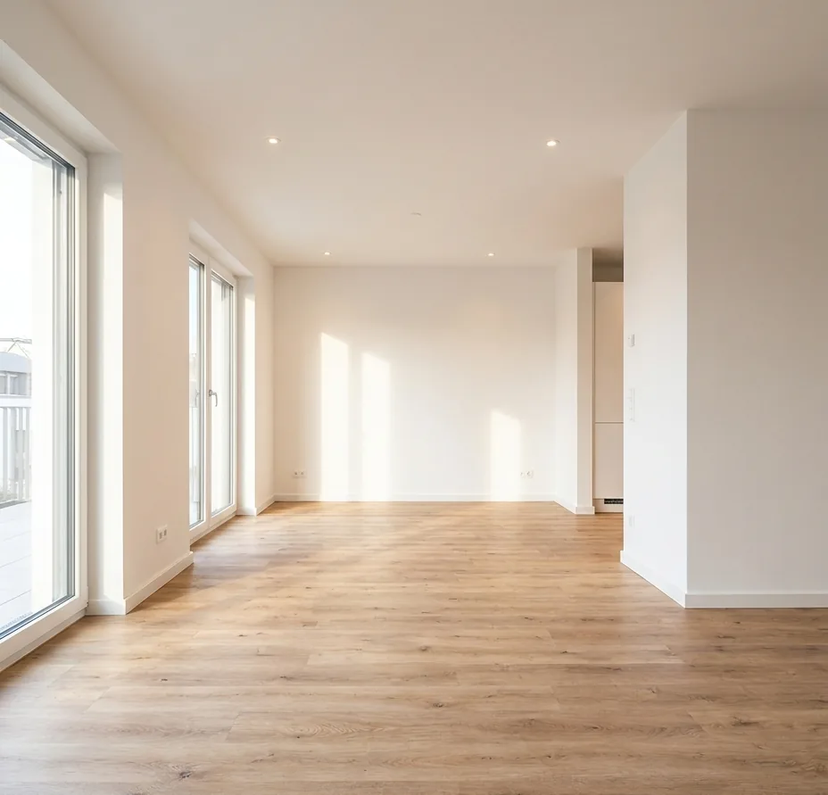 Fertig sanierte, helle Wohnung nach Komplettsanierung mit neuem Parkettboden